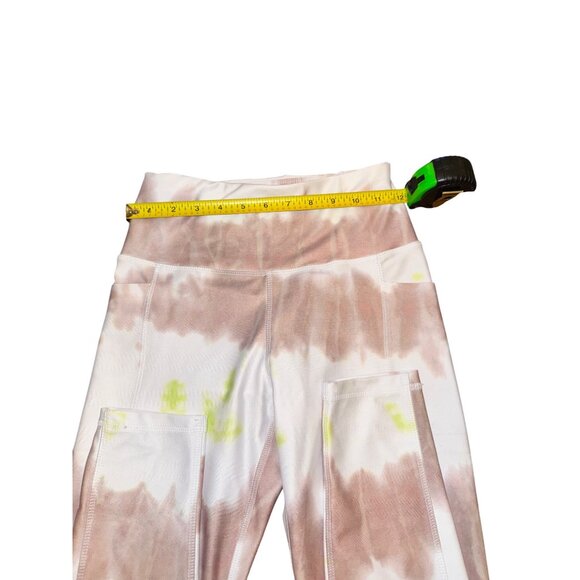 High-Waisted Ebb & Flow Tie-Dye Yoga Leggings S - Picture 3 of 8